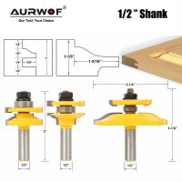 3PCS 12MM 1/2－Ogee Rail Stile Backcutter เราเตอร์ Bit Panel Raiser Milling Cutter สําหรับชุดไม้งานไม้ Tenon Bits MC03083