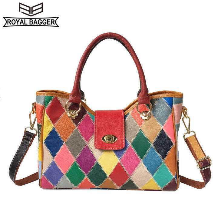 Royal Bagger Women Large Tote Bag Genuine Cow Leather Shoulder