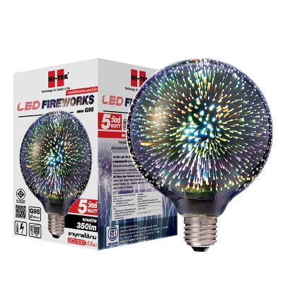 หลอด LED Firework ทรงลูกโลก(G95) ขั้วเกลียว E27 ขนาด 3W-5W