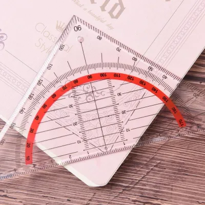 1pcs 15cm Multi-function Square Triangle Scale Engineering Ruler Stationery Office Students Protractor Measurement Rulers