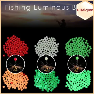 🔥🔥【COD+IN STOCK】 100pc/bag Hot 4/5/6/8mm Night Sea Glowing Balls Stoppers  Luminous Light Fishing Floats Beads