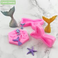 New Mermaid Fish Tail Silicone Mold Marine Life Fondant Sugarcraft Chocolate Decorating Baking Cake Tools Resin Clay Art Moulds Bread Cake  Cookie Acc