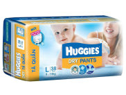 Tã quần Huggies Dry size L9-14kg 38 miếng