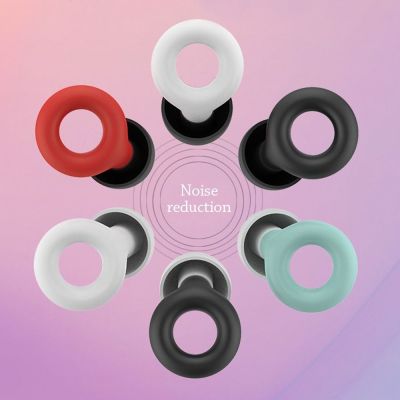 【CW】✻✼❄  New Silicone Earplug Noise Ear Plug Canceling Reduction Supplies Soundproof Earplugs