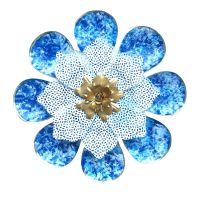 13.8 Inch Metal Flower Wall Hanging Decor Flower Wall Art Crafts for Indoor Outdoor Home Bedroom Office Garden