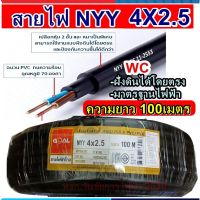 GOAL สายไฟฝั่งดิน ฝังดินโดยตรง NYY 4x2.5 ยาว 100เมตร เบอร์2.5 มาตรฐานการไฟฟ้า ป้องกันความชี่น สายไฟกันน้ำ