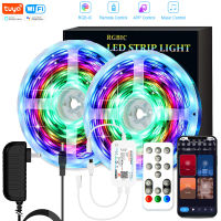 12V Tuya Wifi Controller 16Key Remote control Revolving Chasing RGBIC 5050 2811 RGB LED Strip Light Music Sync For Alexa