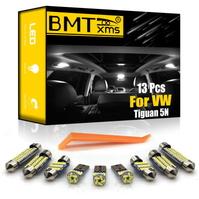 BMTxms 13Pcs For Volkswagen VW Tiguan 5N 2009+ Canbus Car LED Interior Map Dome Trunk Light Kit Auto Lamp Accessories