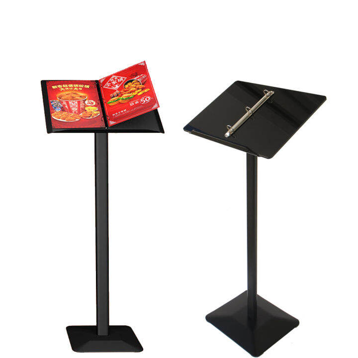 Ring Binder Portable Menu Stand Catalogue Browser Floor Stand Brochure