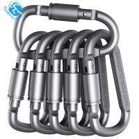 6Pcs Edc Beg Galas Carabiner Keychain Luar Perkhemahan Aluminiumalloy D-Cincin Snap Klip Klip Buckle Cangkuk