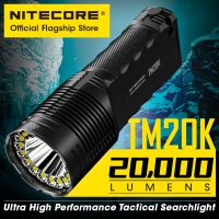 NITECORE ไฟฉาย LED ชาร์จเร็ว QC แบบชาร์จไฟได้ไฟฉายกลทรงพลัง TM20K USB สว่างมากมีแบตเตอรี่21700ก้อนในตัว