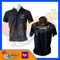 Polo พร้อมส่งเสื้อโปโลสีดำพิมพ์กำมะหยี่ REPUBLIC OF GAMERS ROG เสื้อเชิ๊ต เสื้อโปโล Gaming