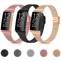 แถบนาฬิกาแบบ Milanese สายรัดสำหรับ Fitbit 3 4สายรัดสายรัดข้อมือสำรองสายรัดข้อมือสำหรับ Fitbit 4 3 SE