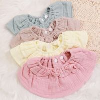 【CC】 1pcs Color Cotton Baby Bib Babies Accessories Newborn Apron Feeding 6 Layer Muslin Burp Cloths Kids Saliva