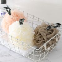 【YF】 Mesh Bath Cleaning Brush Shower Puffs Soft Sponge Balls Body Cleaner Exfoliating Scrubbers Flower Bathing Accessories Green