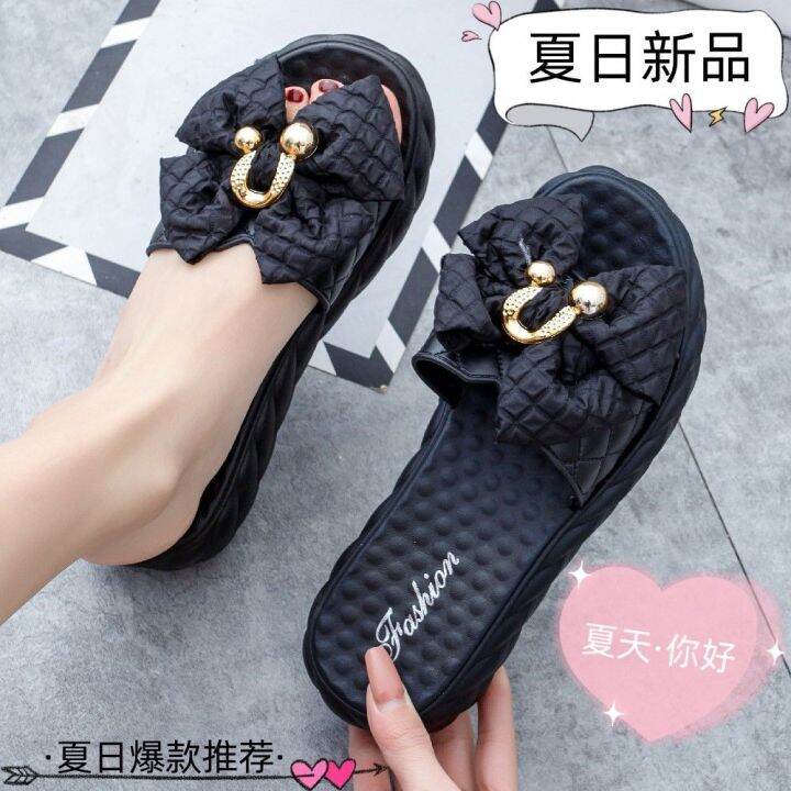 july-internet-celebrity-fashion-hot-style-high-end-all-match-non-slip-2023-new-shoes-flat-heel-slippers-womens-outerwear