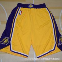 NBA Shorts Lakers Yellow White Shorts American Running Shorts Sports Basketball Pants Trend Ball