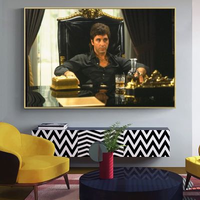 Modern Portrait Art Canvas Art Painting Poster and Prints Wall Art Tony Montana Picture for Living Room Home Decoration