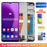 Original A03S หน้าจอแสดงผลพร้อมกรอบสำหรับเหมาะสำหรับ Samsung Galaxy A03s A037 A037F A037F Ds จอแสดงผล Lcd Digital Touch Screen Replacement