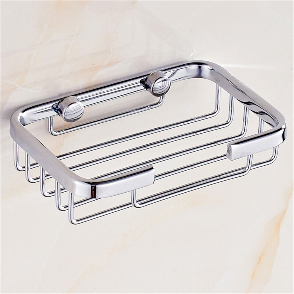 Stainless Steel Wall Mounted Shower Soap Holder Storage Box Container Soap Dish 