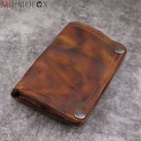 Handmade Wrinkle Wallet Original Leather Genuine Cow Leather Vertical Mens Wallets Retro Money Clips Luxury Short Billfold Purse