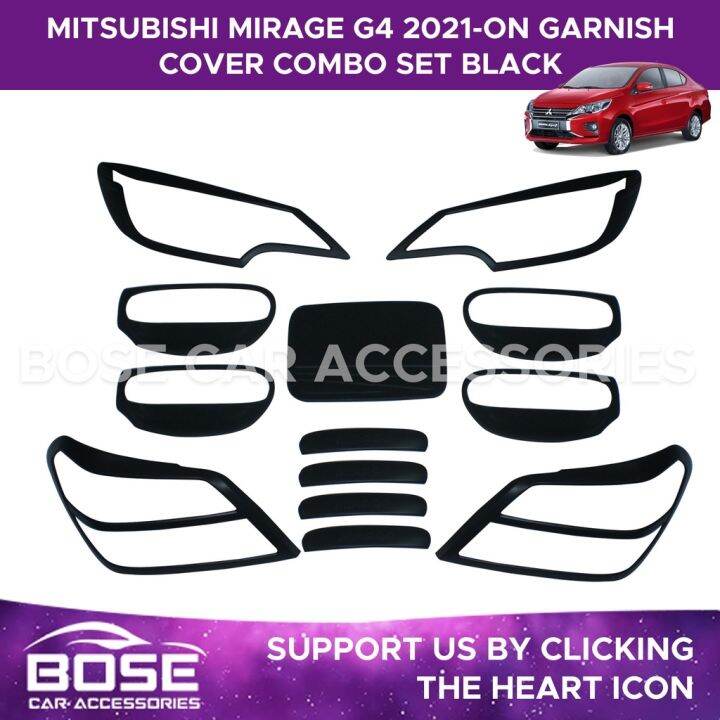 Mitsubishi Mirage G4 Garnish Set 2021 Onwards Black / Chrome G4