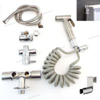 Bathroom Toilet Hanging Basket Bidet Sprayer Water Faucet Set Stainless Steel Shower water hose Head Handheld Protable WB5TH