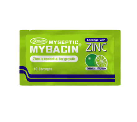 Mybacin Lozenges with Zinc Lemon Flavor 10 Lozenges | Lazada PH