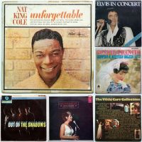 แผ่นเสียง เพลงสากล Oldies 60’s &amp; 70’s, 12” LP Vinyl –  Nat King Cole, Elvis Presley, The Shadows, Engelbert Humperdinck, Perry Como, The Cascades, Beach Boys