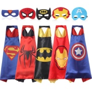 Superhero kids Cosplay Cloak Mask Birthday party Costume Superman