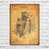 Vintage Lucidograph กล้องสิทธิบัตร Retro ป้ายโลหะดีบุกการถ่ายภาพ Wall Decor