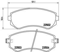 ผ้าดิสเบรคหน้า NISSAN CEFIRO A31 2.0 12V. 1989-1995 240SX S13 1988- SILVIA S14 1993- SAFARI PATROL Y61 1997- NTN