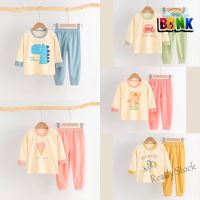 【Ready Stock】 ✤ C22 BBKid ?️ Kid 6M-6Y Long Sleeves Pyjamas Set Soft Sleepwear Set EEN001