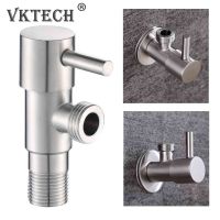 304 Stainless Steel Angle Valve Thickened 1/2 Inch Thread Inlet Water Stop Valve Replacement Angle Stop Valve Parts for Bathroom Washer Dryer Parts