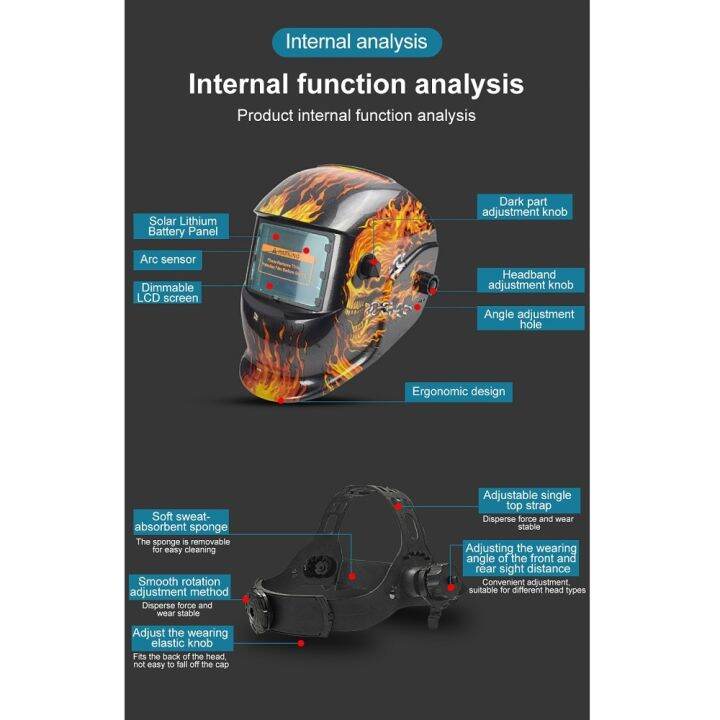 หน้ากากเชื่อม-หน้ากากเชื่อม-auto-มีการรับประกัน-หน้ากากช่างเชื่อม-แบบสวม-ปรับความไวได้หน้ากากเชื่อม-uv-ir-สำหรับ-mig-การเชื่อมอาร์ค-tig-หน้ากาก-welding-mask