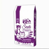 ด่วนโปร ส่งฟรี Catty Cat Smile อาหารเม็ดสำหรับแมว รสปลาแซลม่อน 10kg