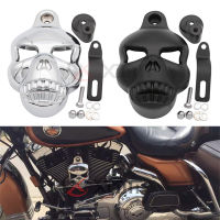 รถจักรยานยนต์ Skull Horn สำหรับ Harley Sportster 883 1200 Softail Dyna Fat Bob Electra Glide Touring Road King