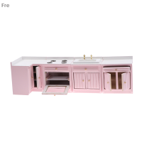 Fre 1:12 dollhouse Miniature มุมตู้ล้างอ่างล้างหน้าอุปกรณ์เสริมสำหรับทำอาหาร