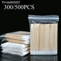 ❂ 300/500pcs Wood Cotton Swab Eyelash Extension Tools Permanent Makeup Medical Ear Care Cleaning Wood Sticks Cosmetic Buds Tip