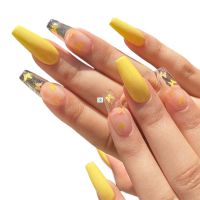 24Pcs/Box Long French False NailBallerina Fake Nails