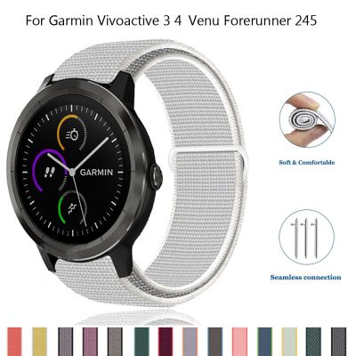 Venu Sq Forerunner 245สายสำหรับการ์มินไนลอน,กำไลข้อมือกีฬาสายนาฬิกาเปลี่ยนได้กำไลข้อมือสำหรับ Garmin Vivoactive 3 4