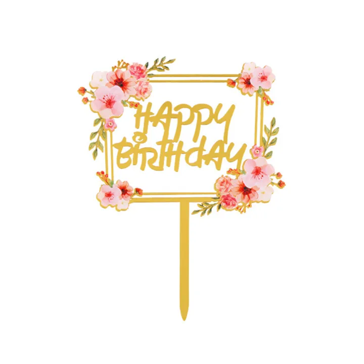 decorating-tools-for-special-occasions-cake-topper-flowers-acrylic-cake-decoration-tools-anniversary-party-supplies-happy-birthday-cake-topper