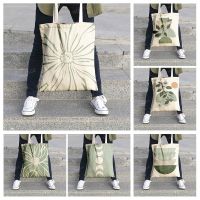 【CC】✱  Canvas shoulder bag organization storage Handbags cosmetics travel Womens Shopping Fabric pouch nordic boho grocerie