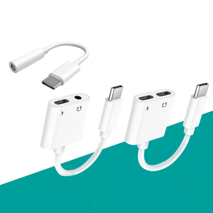DAC Type C Adapter 2 In 1 Splitter For Samsung S22 Xiaomi 11 10 Honor