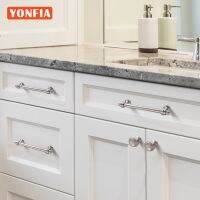 YONFIA 3644SN Brushed Nickel Silver Drawer Pull Handles Chrome Plated Furniture Handles And Knobs For Cabinet Door Cabinet