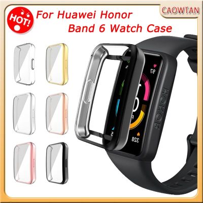 ใหม่ TPU เคสป้องกันนุ่มสำหรับ Huawei Honor Band 6กรอบนาฬิกา Full ปกป้องหน้าจอสำหรับ Honor Band 6เคสกันกระแทกแบบชุบ
