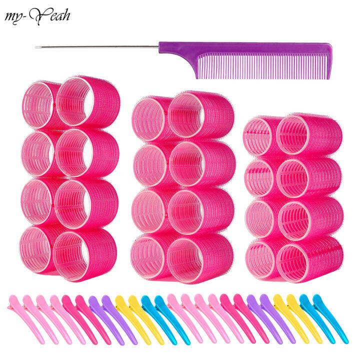 Myyeah 49pcs S/M/L Hair Rollers Self Grip Holding SelfAdhesive Air