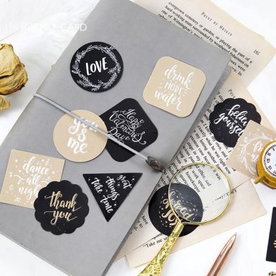 45 Pcs English blessing Diary Journal Stationery Flakes Scrapbooking DIY Decorative Stickers