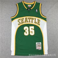 [พร้อมส่ง] เสื้อกีฬาแขนสั้น ลายทีม nba Jersey Seattle Supersonic No. มี 5 แบบ ลูกบาสเก็ตบอล 35 Durant XX6W สีเขียว สไตล์เรโทร