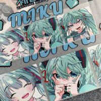 Hatsune Miku รถสองมิติสติ๊กเกอร์ลายการ์ตูนรถเปิดหลังคาประตู Stiker Motor Miku รูปลอกสำหรับ BMW ฮอนด้าโตโยต้า